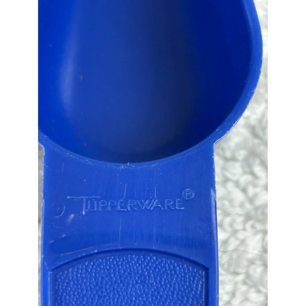 Vintage Tupperware Scoops #878 Green Blue Clear (Lot of 3) VGUC
